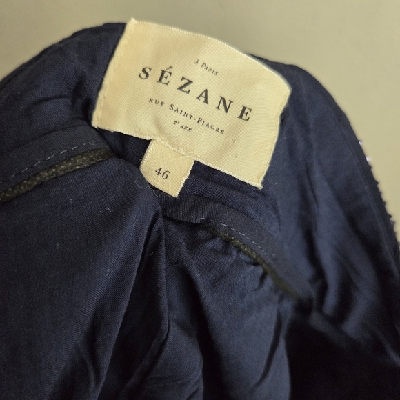 Sezane Georgio Trousers in Storm Blue Sequins size 46 - Picture 11 of 13